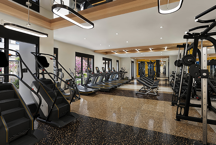 state-of-the-art fitness center with cardio and strength-training equipment
