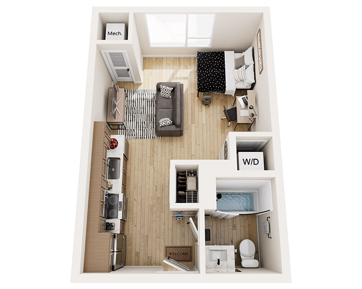 Studio floorplan