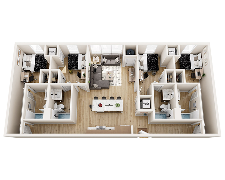 4 bedroom floorplan
