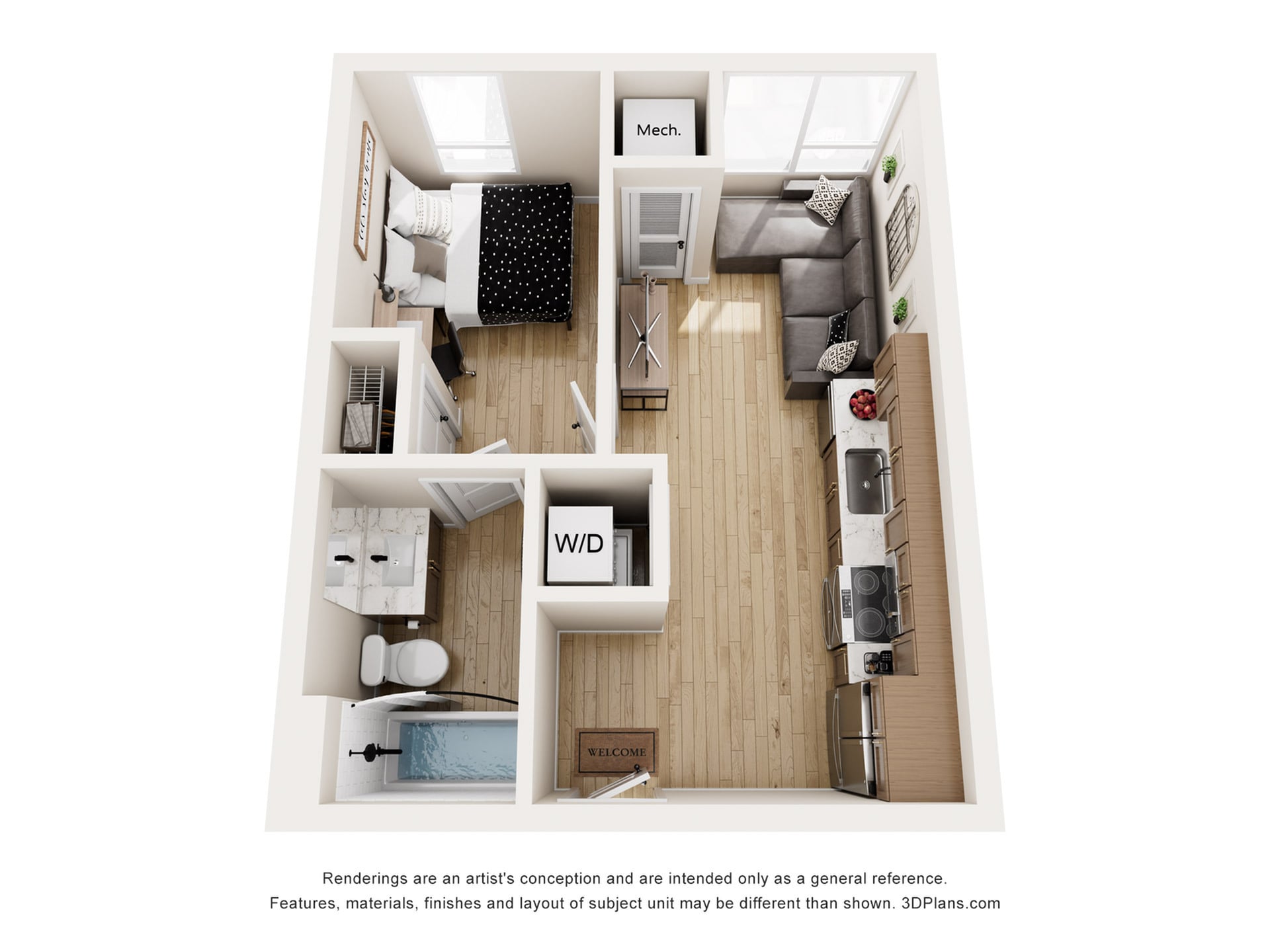 Astoria - 1x1 Floor plan