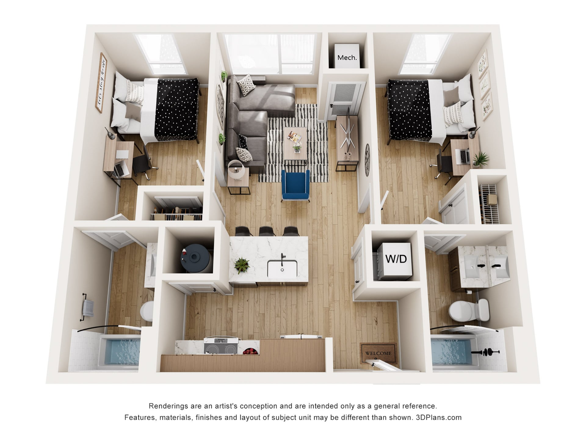 Bexley - 2x2 Floor plan