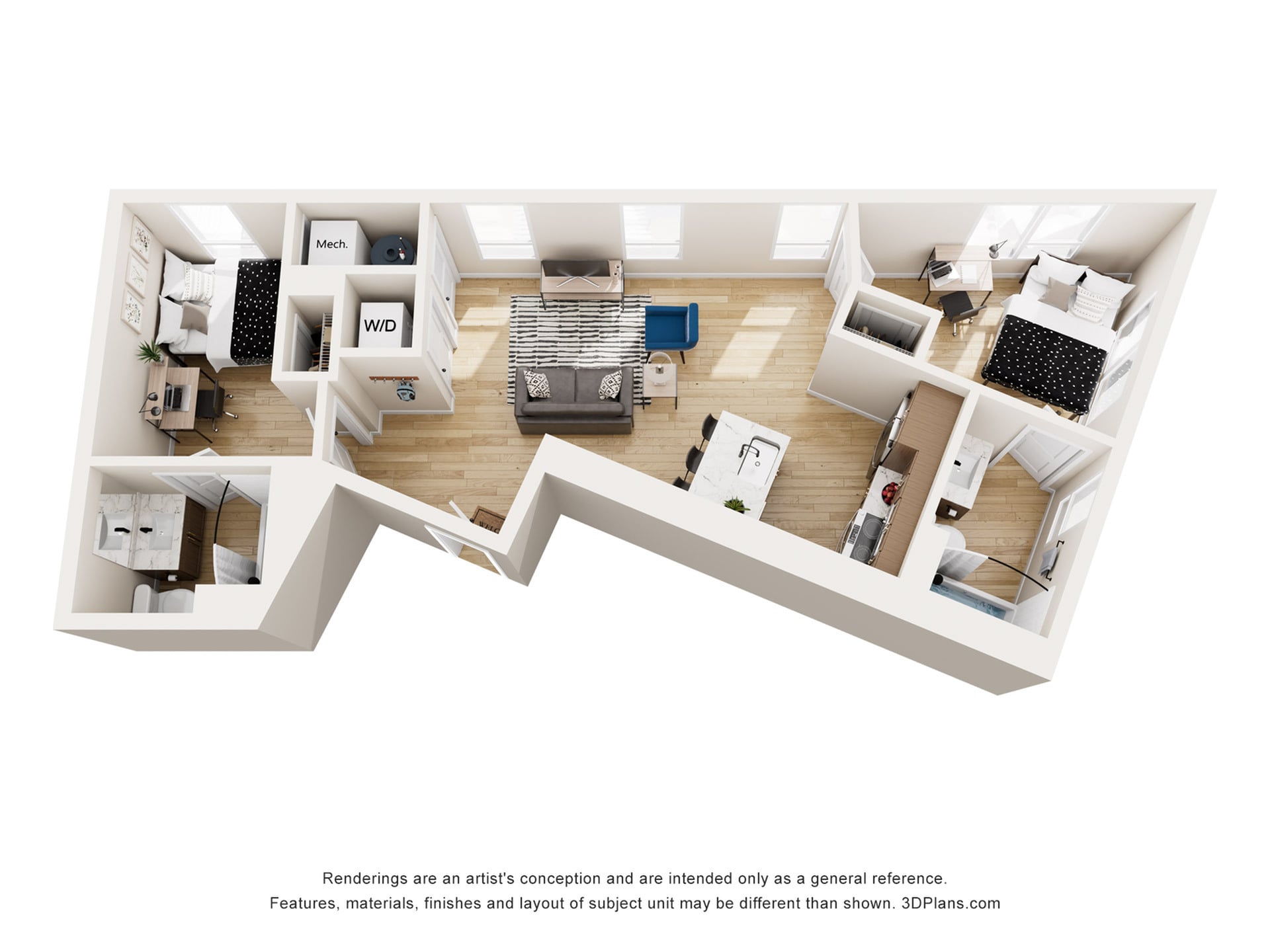 Bristol - 2x2 Floor plan