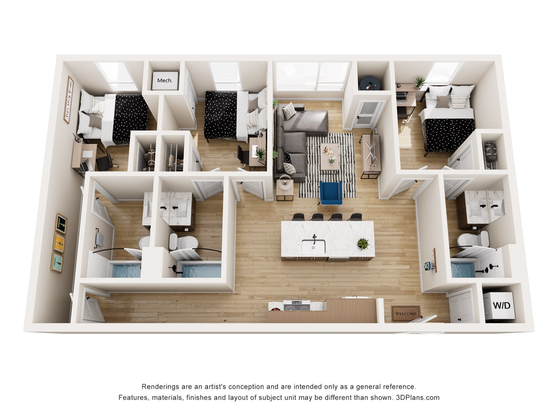 Chastain - 3x3 Floor plan