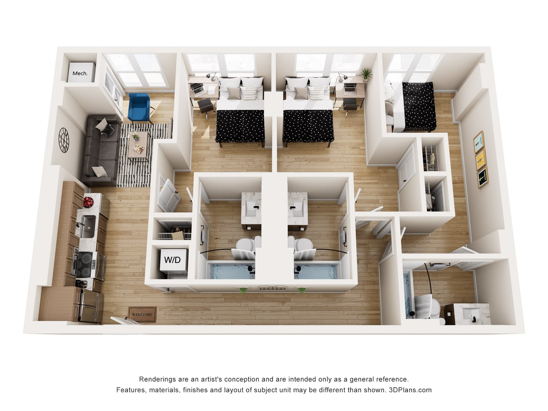 Chester - 3x3 Floor plan