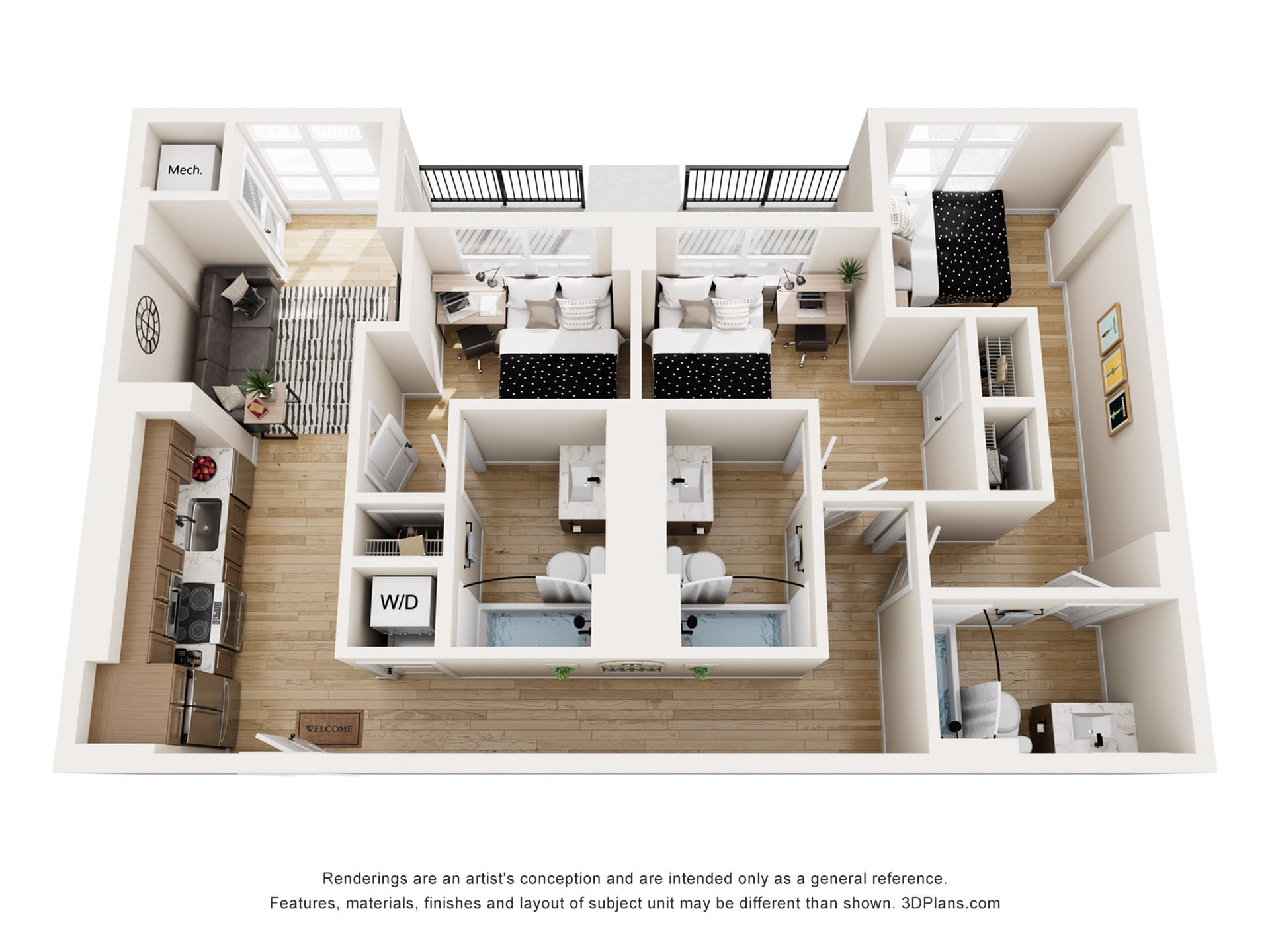Concord - 3x3 Floor plan