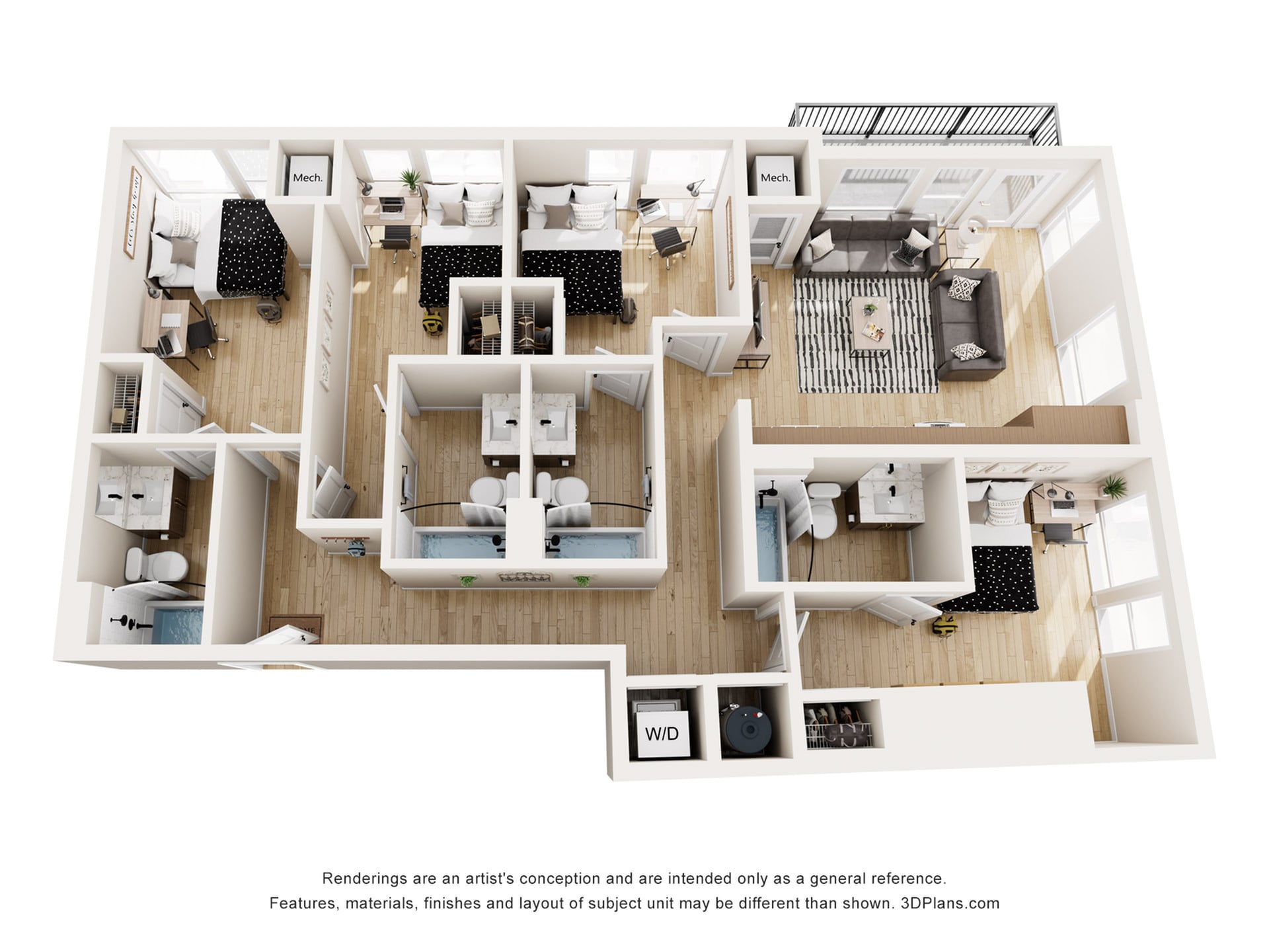 Durham - 4x4 Floor plan